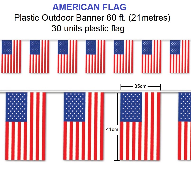 American Flag Outdoor Pennant Banner